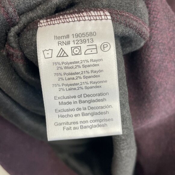 Jachs New York Wool Blend Men's L Burgundy Hoodie Sweatshirt i1685 - Picture 7 of 9